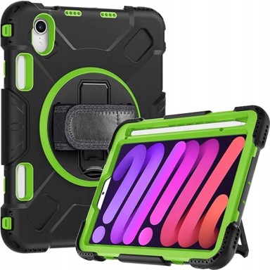 NIKCORP Zaštitna maska iPad Mini 6 8.3", crno-zelena